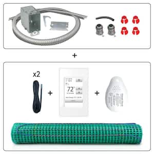 TempZone 8 ft. x 36 in. 120-Volt Radiant Floor Heating Kit with WiFi Thermostat and Electrical Rough In (9 sq. ft.)