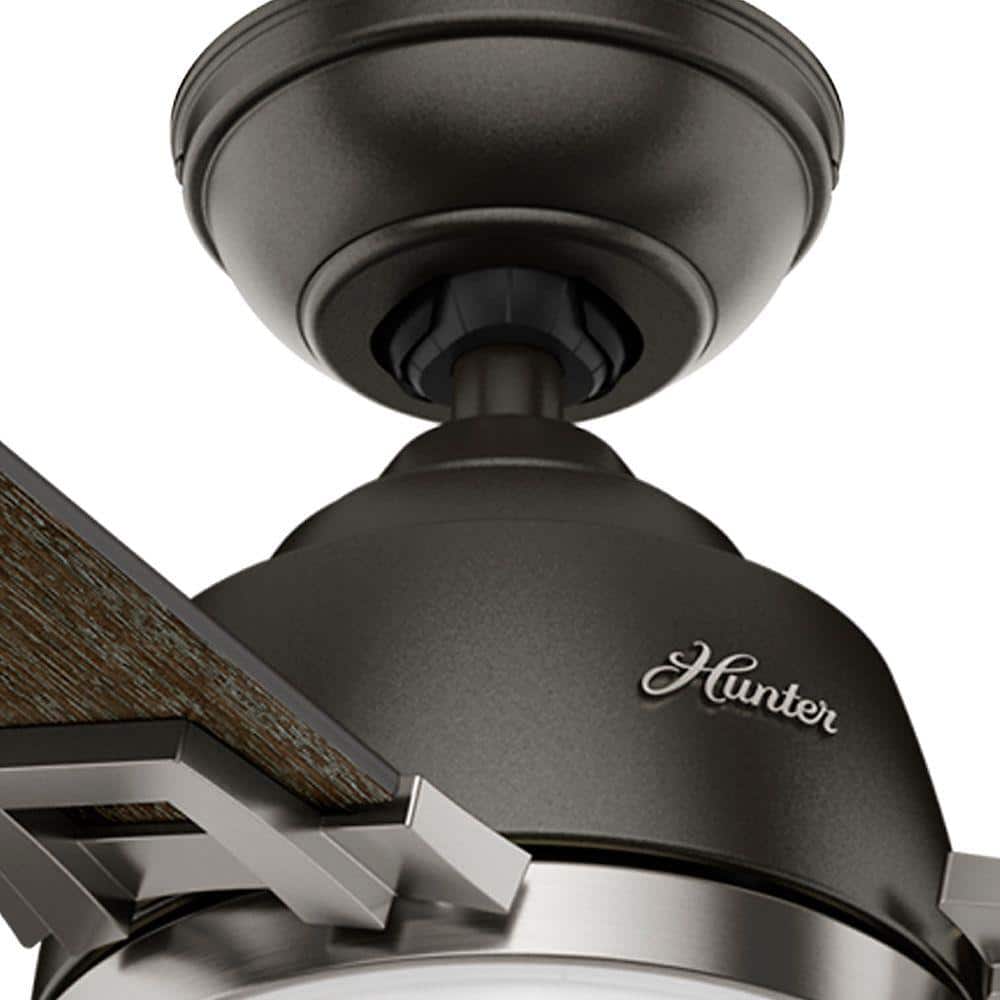 48'' Brushed Nickel 3-Blade Ceiling Fan with LED Light and Remote