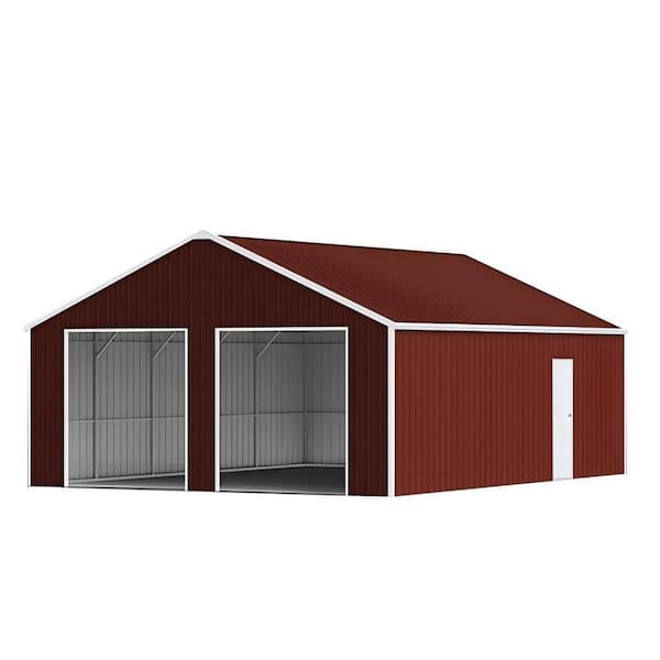 33 ft. W x 25 ft. D Heavy-Duty Metal Garage Storage Shed with Double Door (825 sq. ft.)