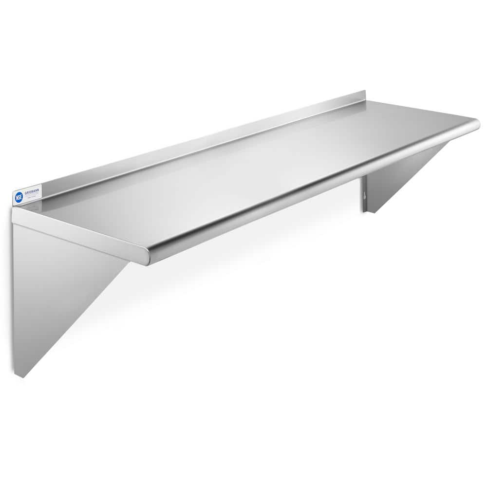 Eagle Group WS1048-14/3 14 Gauge Stainless Steel 10 x 48 Wall Mounted  Shelf