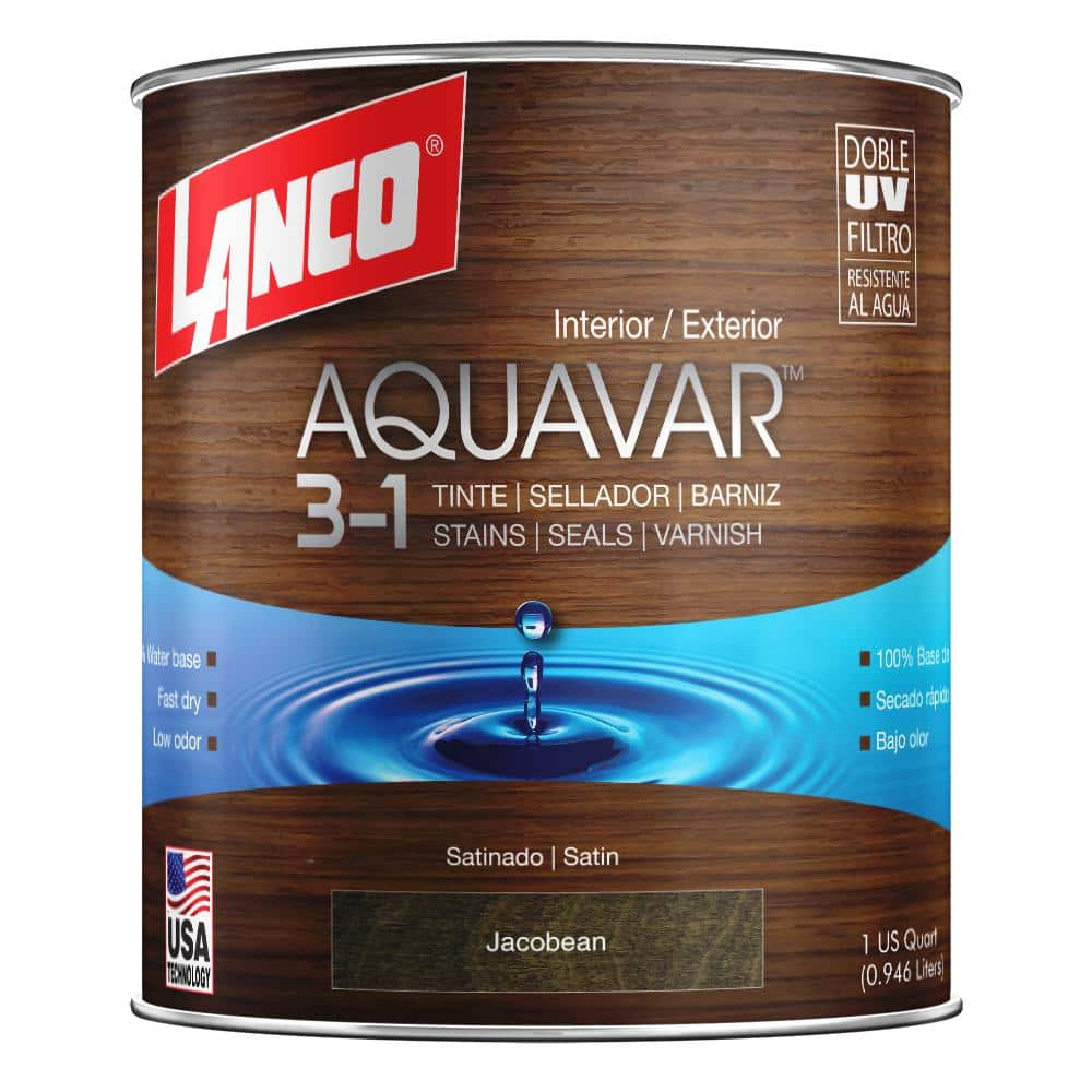 Aquavar 1 Qt Jacobean Satin Water Based Interior Exterior Satin