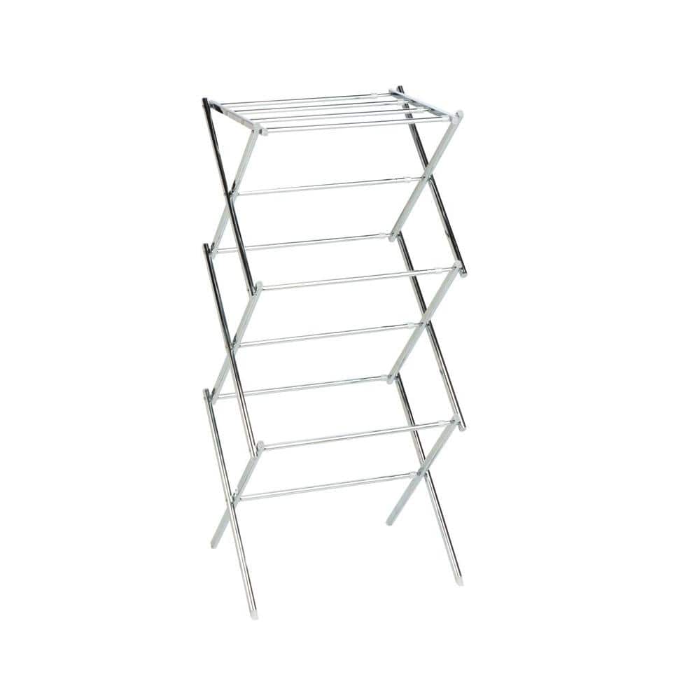 Honey-Can-Do Chrome Expandable Drying Rack DRY-03053 - The Home Depot