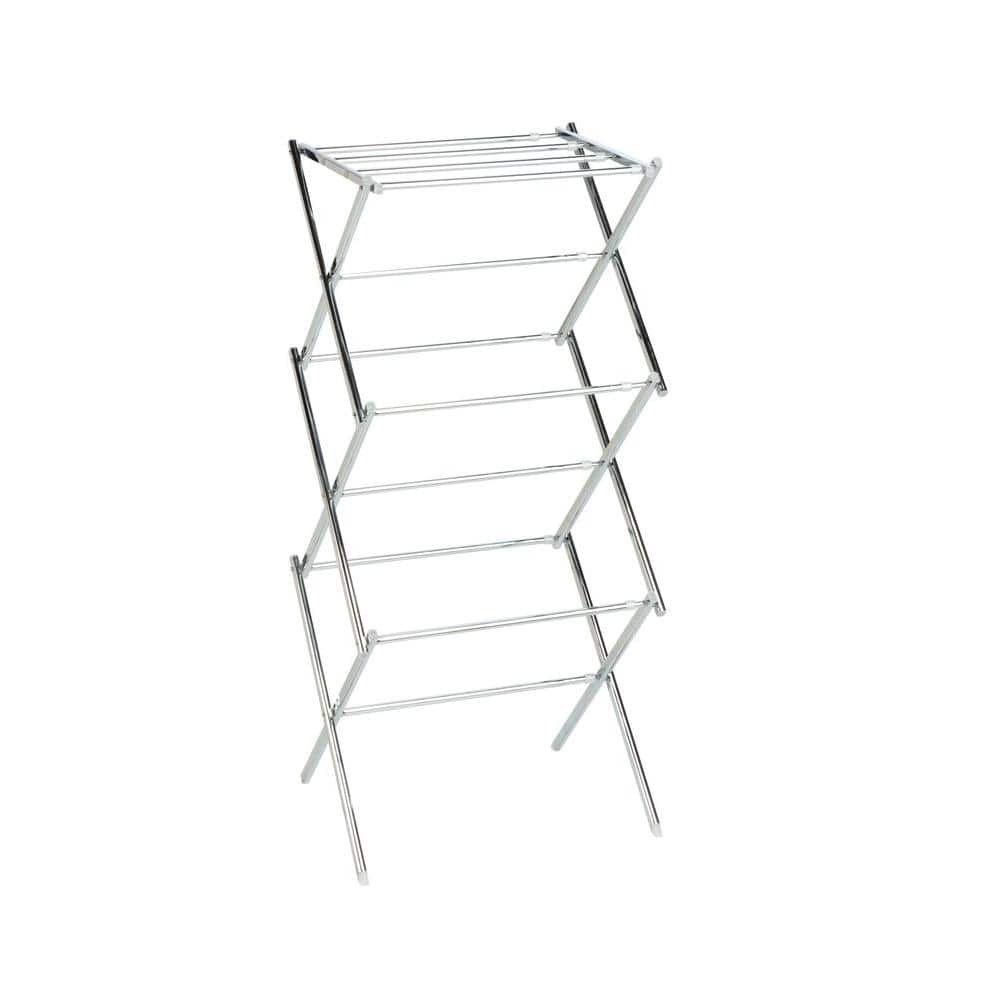 Honey-Can-Do 22 in. x 58 in. White Steel Portable Clothes Drying Rack with  A-Frame Design DRY-08551 - The Home Depot