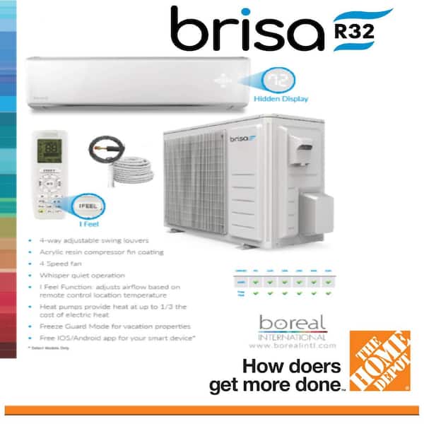 19 SEER2 22,000 BTU 2 Ton Ductless Mini Split Air Conditioner with Heat Pump 208/230-Volt