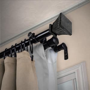 Curtain Rod 3/4” OD #02 choose from 3 colors & 4 sizes 28"-170" 