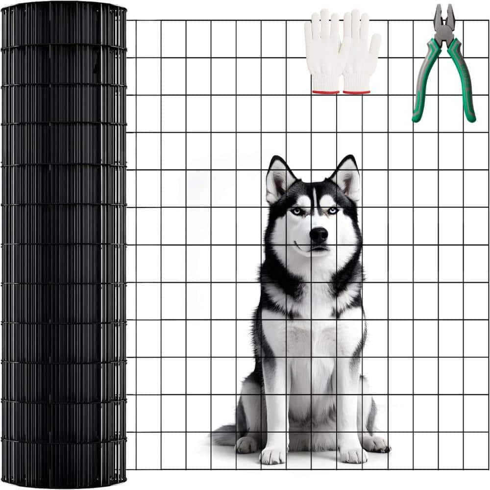 36 in. × 50 ft. Black Vinyl-coated Metal Mesh, 16 Gauge 2/3 inch Black PVC Metal Mesh Border Fencing Wire Fence price history on PriceWatchPro
