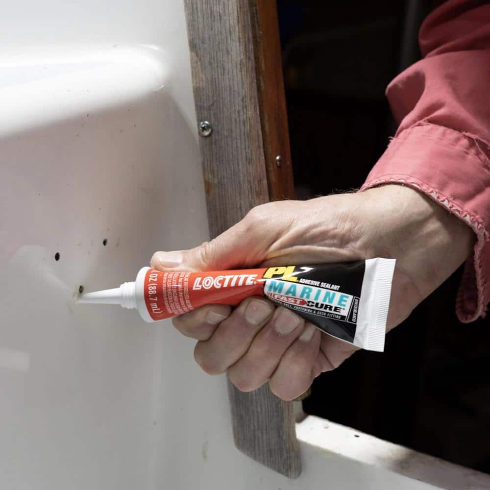 Loctite PL Marine Fast Cure White Polyether Adhesive Sealant 3oz Cartridge
