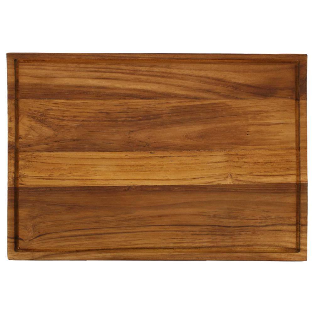 Sunnydaze Decor 20 In X 15 In Rectangle Wooden Teak End Grain Cutting Board With Cured Beeswax Finish Jva 391 The Home Depot