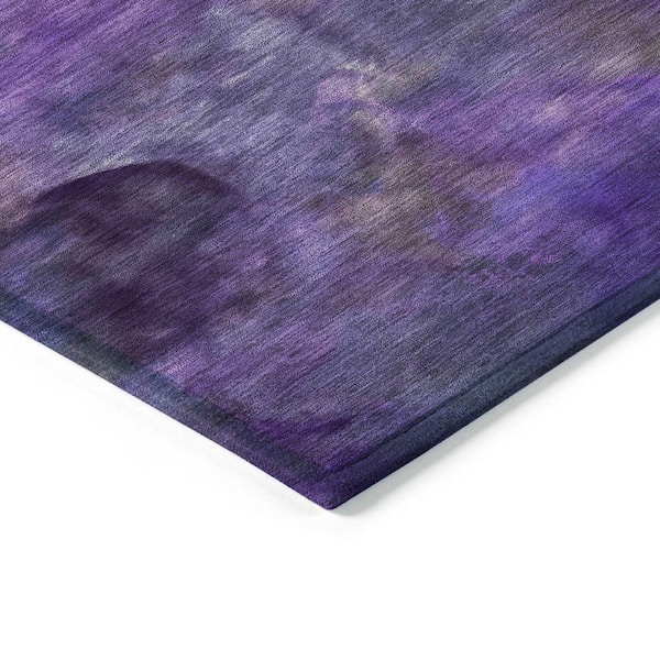 Chantille Machine Washable Indoor/Outdoor Abstract ACN2312 Purple 3 ft. x 4 ft. Area Rug