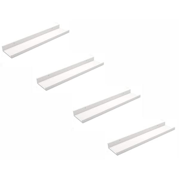 Unbranded 24 in. W x 5 in. D White Floating Shelves Decorative Wall Shelf