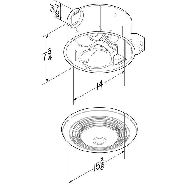 Broan Nutone 70 Cfm Ceiling Bathroom, Nutone 70 Cfm Ceiling Bathroom Exhaust Fan With Light And Heater
