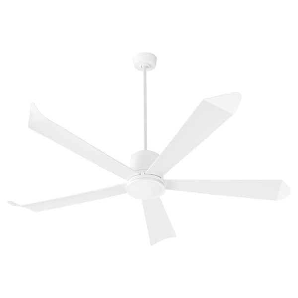 quorum Rova 72 in. Studio White 5-Blade Wi-Fi Reni Smart Ceiling Fan