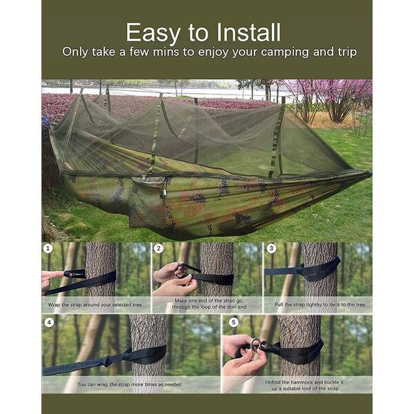 SenQWFa 8.5 ft. Portable Camping Hammock with Mosquito Net-Ultra