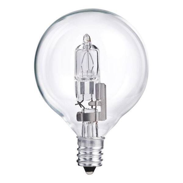 Philips 40W Equivalent Halogen G16.5 Clear Globe Light Bulb (2-Pack)