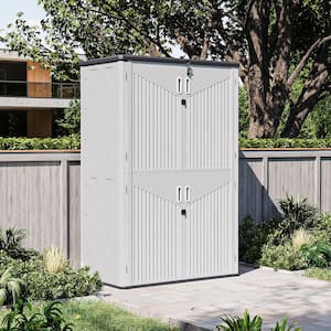 4.3 ft. W x 2.4 ft. D Plastic Shed with Double Door (9.5 sq. ft.)