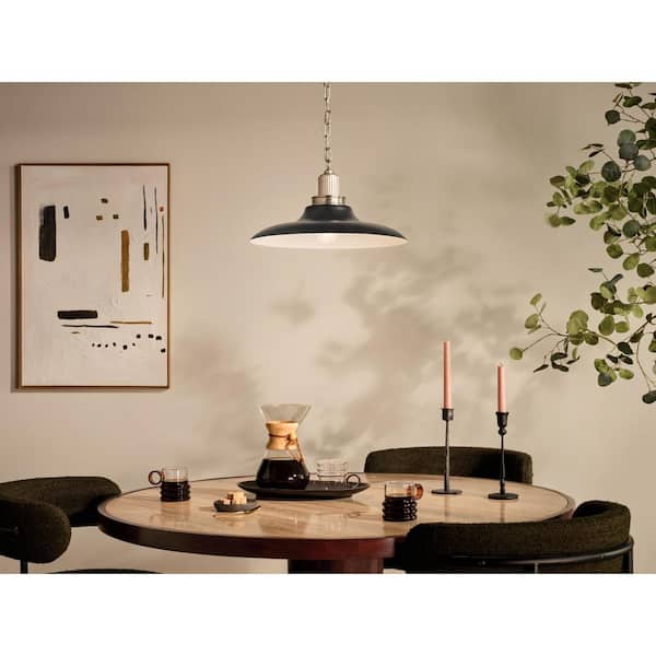 KICHLER Sarek 1-Light Convertible Pendant/Semi Flush in KICHLER Sarek 1-Light Convertible Pendant/Semi Flush in