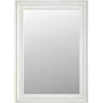 24 in. W x 36 in. H Rectangular Framed Wall Mounted Bathroom Vanity Mirror in Weathered White