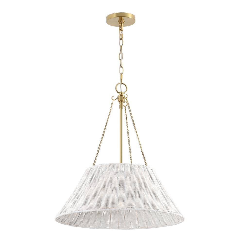 21.7 in. 3-Light White Hand Woven Rattan Chandelier price history on PriceWatchPro