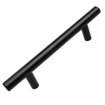 3-3/4 in. Matte Black Solid Cabinet Handle Drawer Bar Pulls (10-Pack)