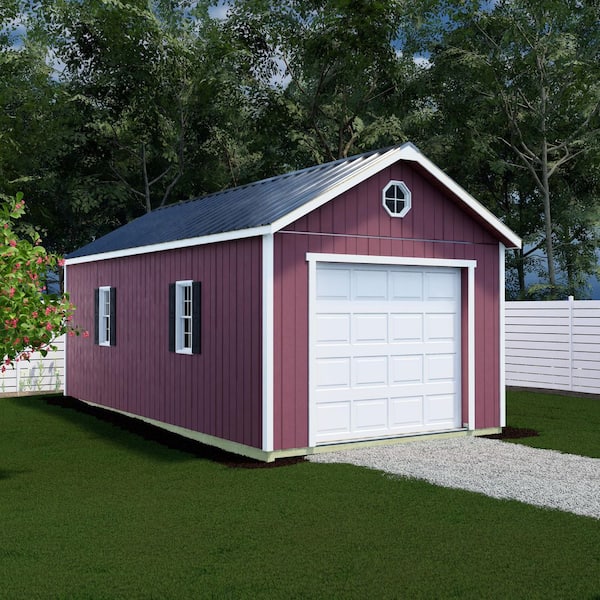 Best Barns - Tailored Titan 12 ft. x 20 ft. Wood Garage Kit with High Side Walls and Tasteful Gable Roof Design