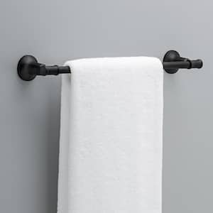 Chamberlain 18 in. Wall Mount Towel Bar Bath Hardware Accessory in Matte Black