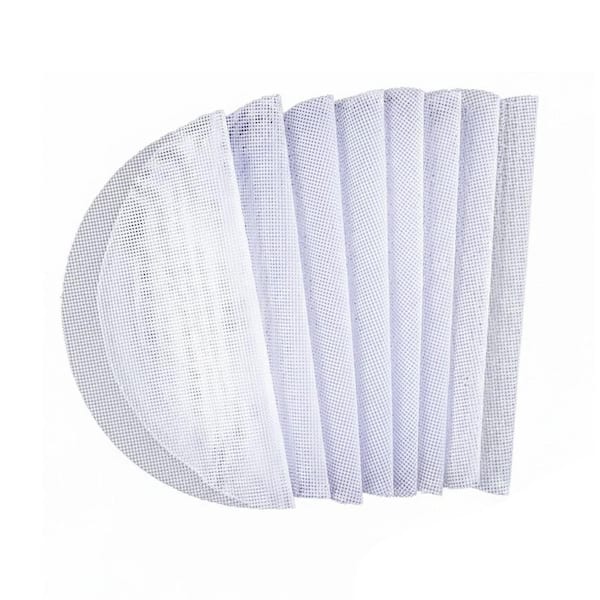 8-Piece Silicone Non-Stick Steamer Mesh Mat Set with Multi-Hole Design for Home Kitchen Cooking and Baking