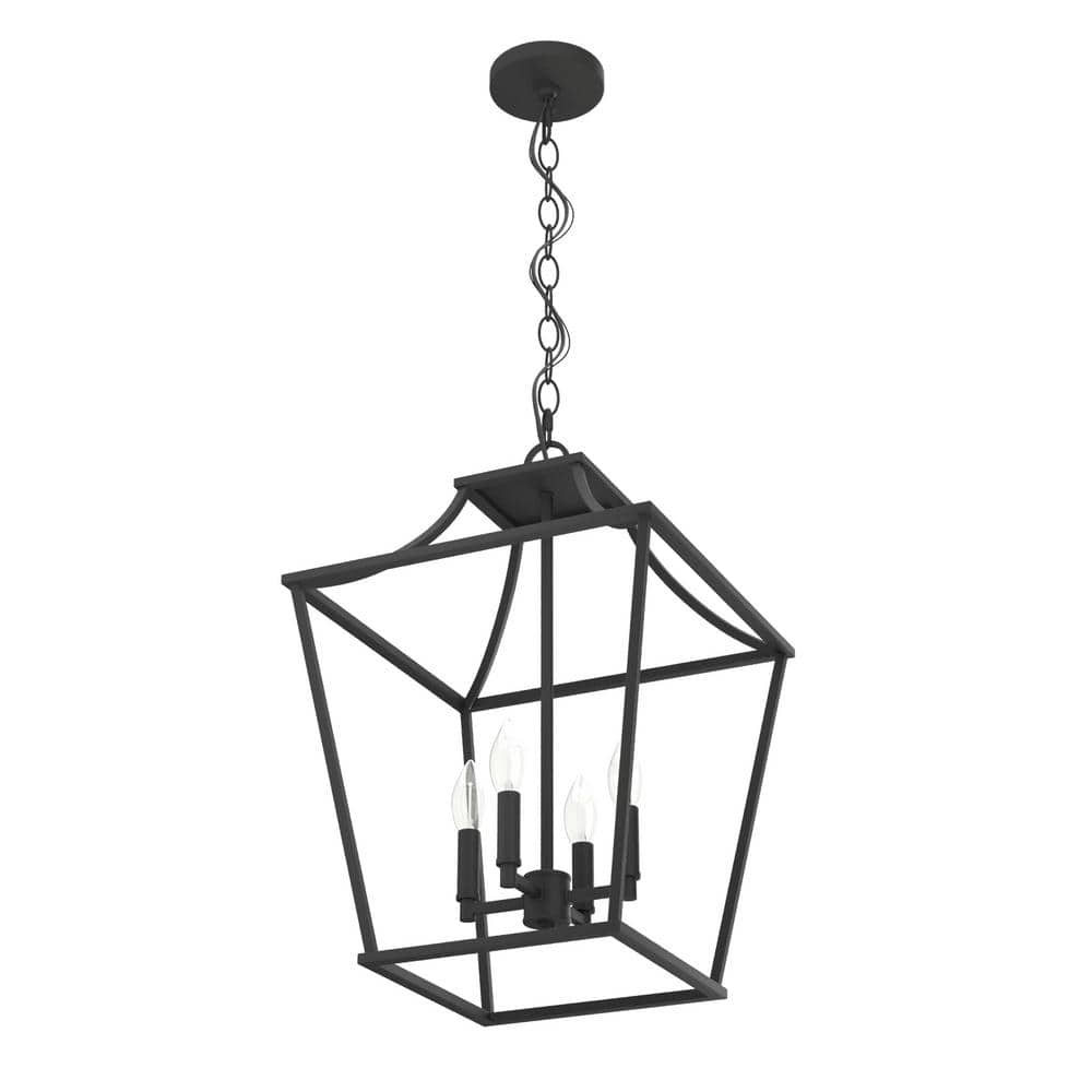 Laurel Ridge 15.5" Black Aluminum LED Lantern Pendant
