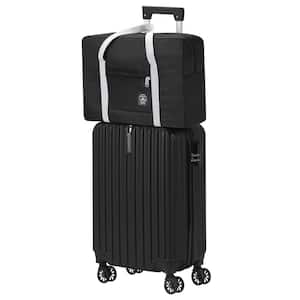 HIKOLAYAE 2 Piece Black bag ABS + Aluminum Frame Hardside Spinner