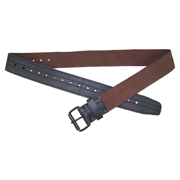 Graintex 54 in. Polyester Web Belt with Leather Trim