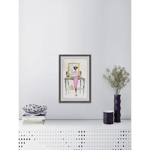 36 in. H x 24 in. W "Pretty Pink Dress" by Marmont Hill Framed Printed Wall Art
