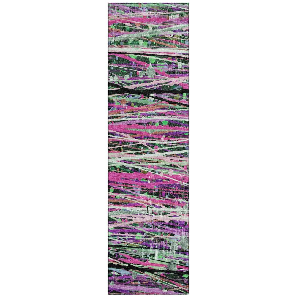 Chantille Machine Washable Indoor/Outdoor Abstract ACN2125 Pink 2 ft. 3 in. x 7 ft. 6 in. Runner Rug price history on PriceWatchPro