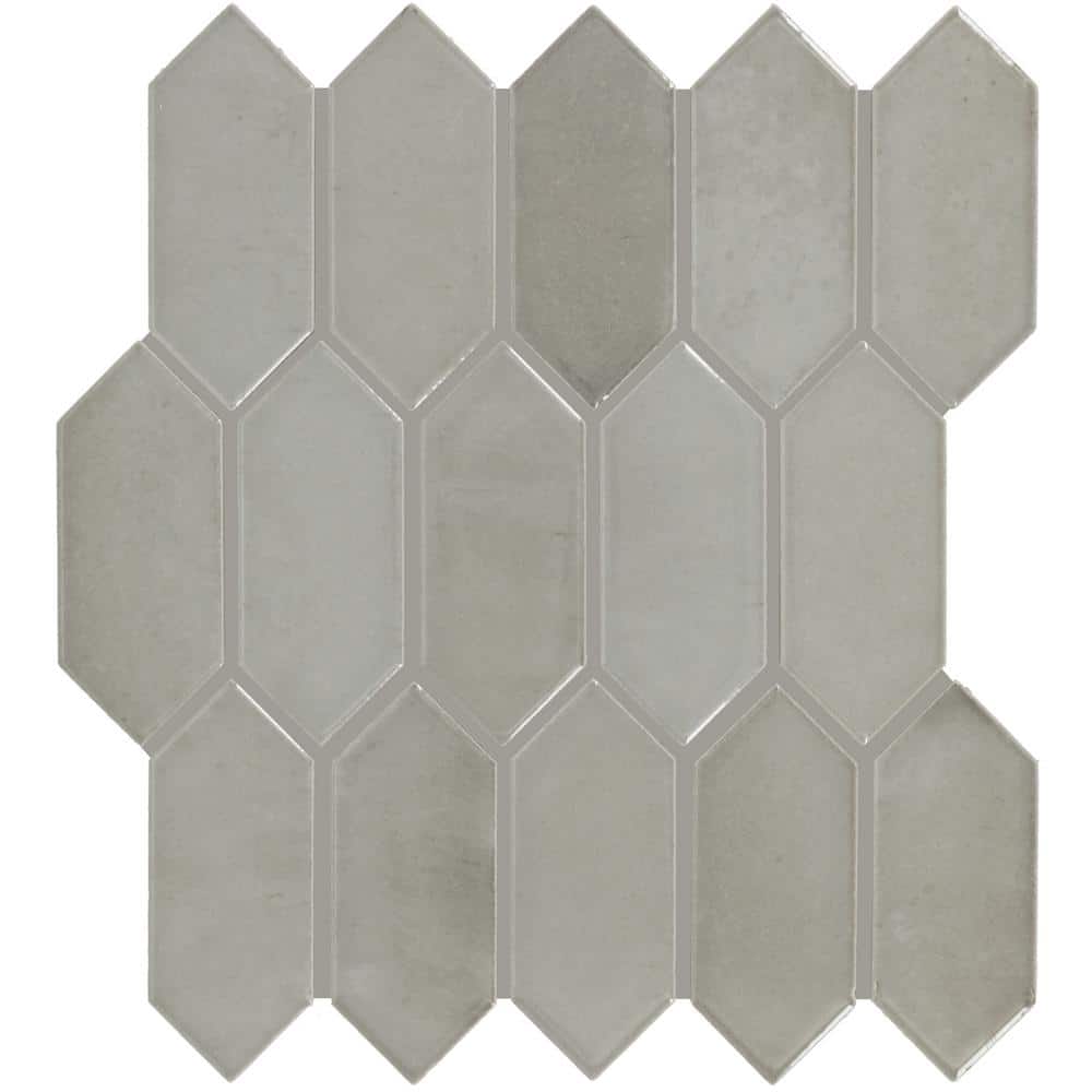 HESTIAさま♡杢グレー Daltile Miramo Oyster 12 in. x 11 in. Glazed Ceramic Picket Mosaic