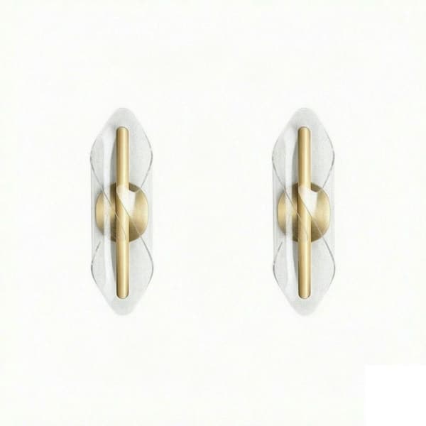 15.8 in. 1-Light 2-Pack Brushed Gold Hardwired RGB LED Wall Sconce with Remote, Dimmable Color Changing for Bedroom