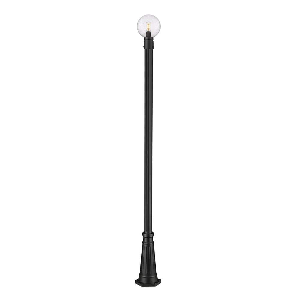 Laurent 1-Light Black Aluminum Hardwired Outdoor Weather Resistant Post Lig