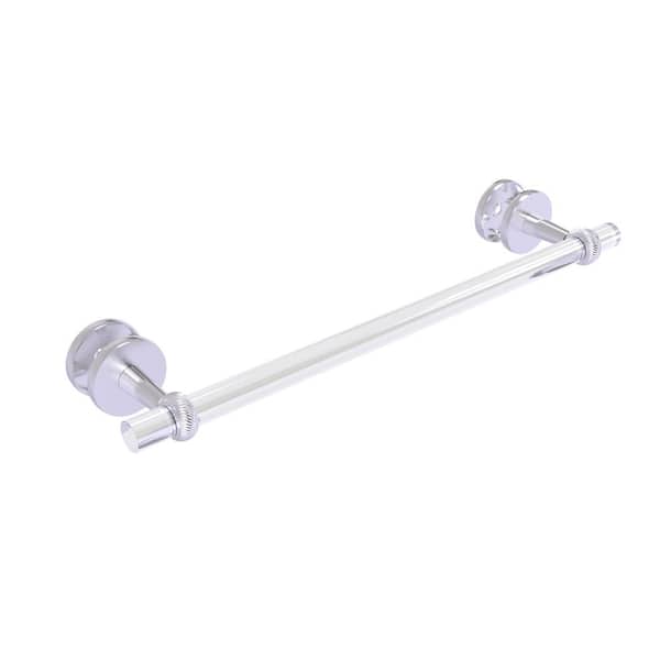 Allied Brass Clearview 18 in. Shower Door Towel Bar with Twisted Accents in Satin Chrome