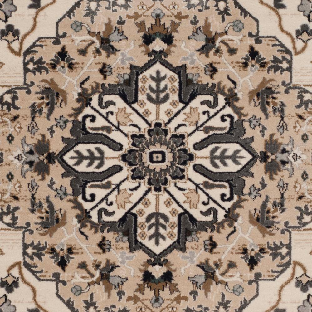 Lyndhurst Cream and Navy 6' x 9' Synthetic Area Rug