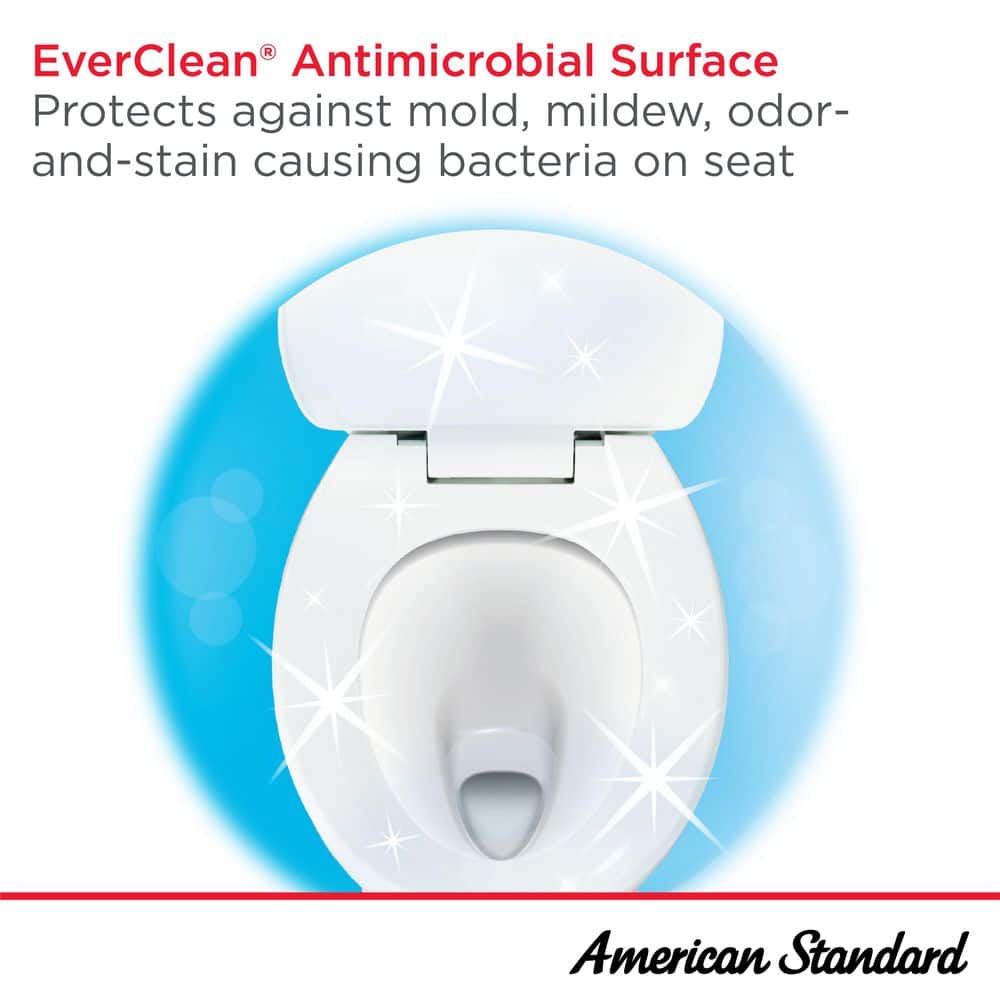 White Elongated Slow-Close Toilet Seat with EverClean Surface