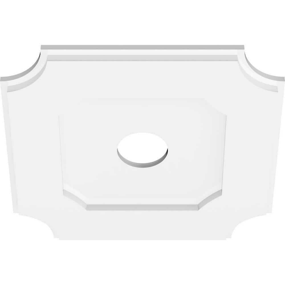 Locke 16" White PVC Contemporary Ceiling Medallion