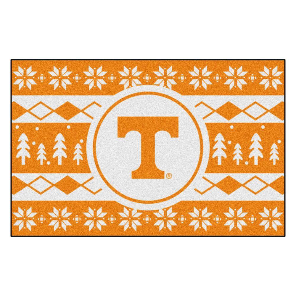 FANMATS Tennessee Volunteers Holiday Sweater Orange 1.5 ft. x 2.5 ft ...