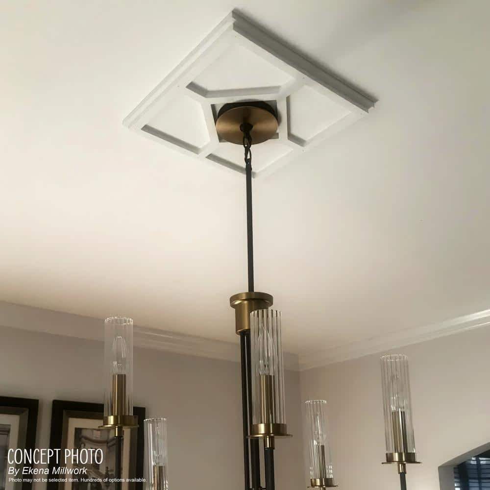 Diamond Unfinished PVC Ceiling Medallion, 16" x 10.62"