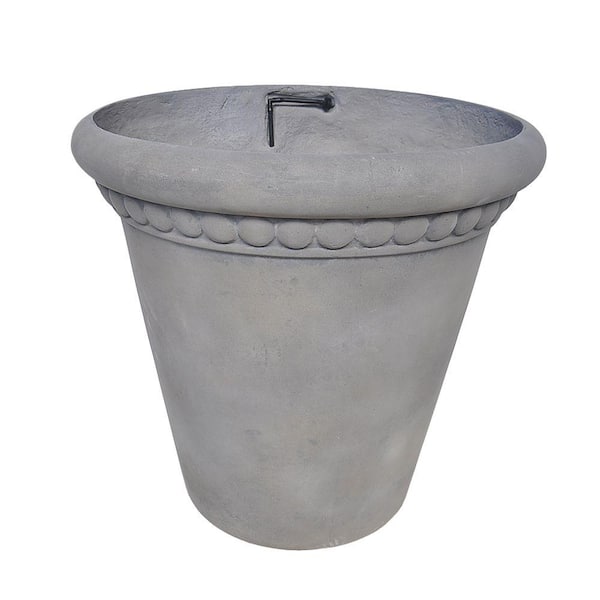 MPG 13 in. Dia Cement Composite Drip Irrigation Pot (Set of 2)