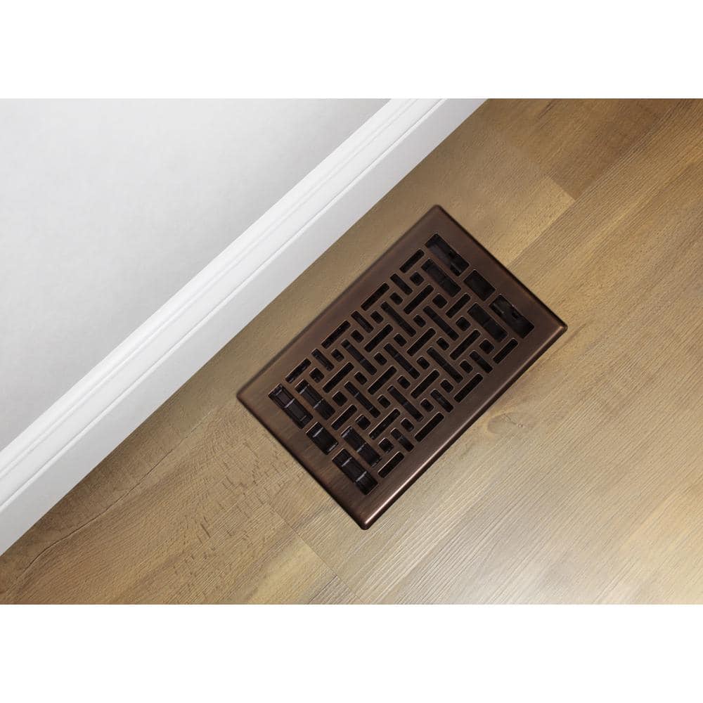 Oriental Rubbed Bronze 6 x 10 Floor Register