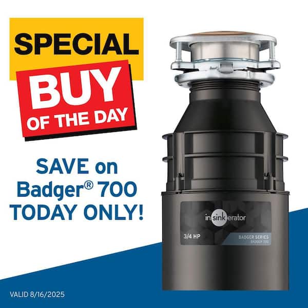 Badger 700, 3/4 HP Continuous Feed Kitchen Garbage Disposal, Badger Series