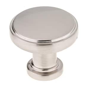 Crestmont Collection 1-5/16 in. (34 mm) Brushed Nickel Contemporary Cabinet Knob