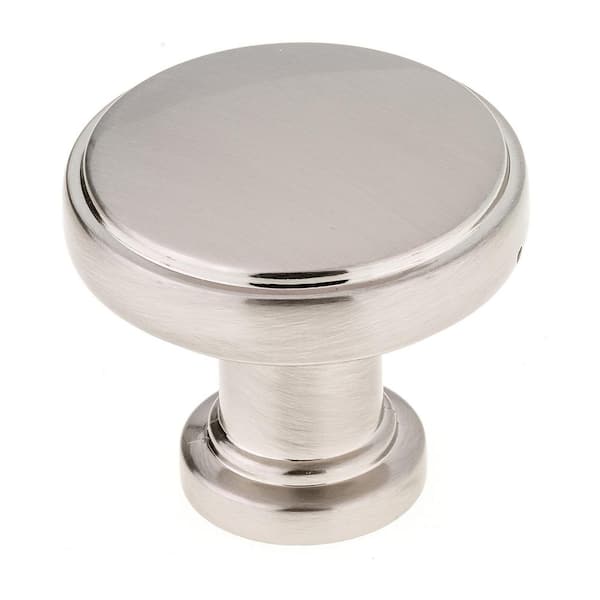 Richelieu Hardware Crestmont Collection 1-5/16 in. (34 mm) Brushed Nickel Contemporary Cabinet Knob