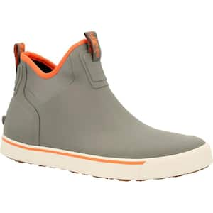 Men's Dry Strike Waterproof 7  in.  Work Boots - Soft Toe - Charcoal Grey Orange Size 14(M)