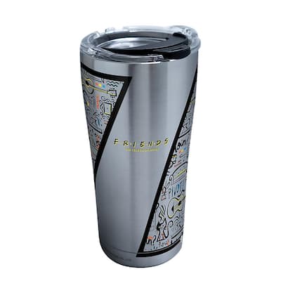 WB Friends Pattern 20 oz. Stainless Steel Tumbler with Lid