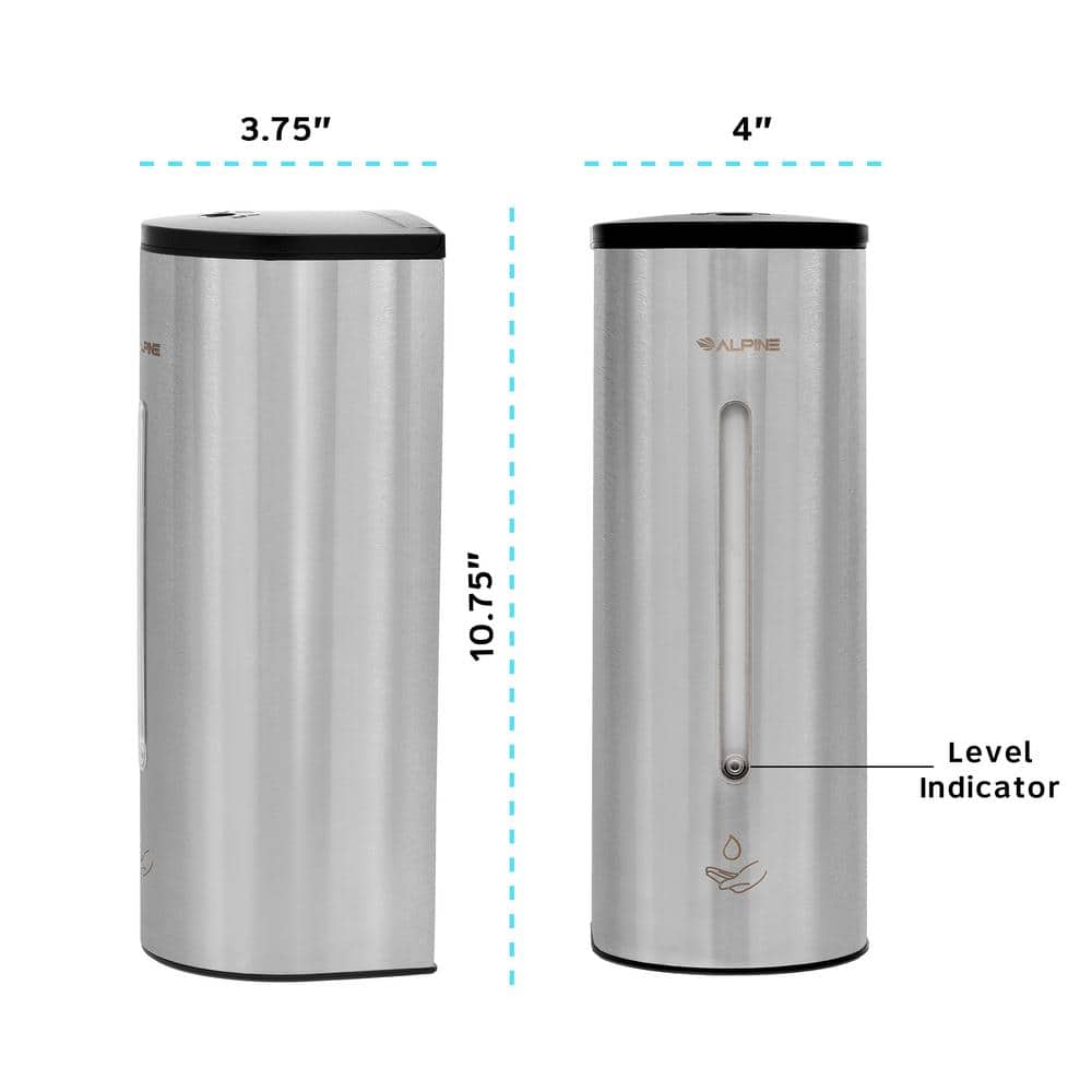 Stainless Steel Automatic Wall-Mounted Soap and Sanitizer Dispenser