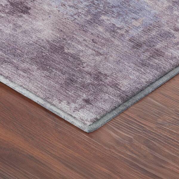 Mayfield Premium Machine Washable Abstract AMF2370 Lavender 3 ft. x 5 ft. Area Rug