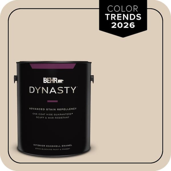 BEHR DYNASTY 1 gal. #MQ3-11 Dainty Lace One-Coat Hide Eggshell Enamel Interior Stain-Blocking Paint & Primer
